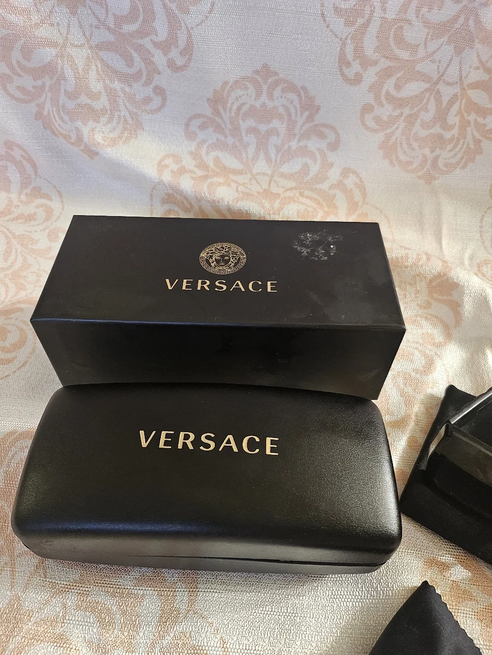Authentic Versace Sunglass Eyeglass Case Box Dust Cloth W/unbranded Glasses Set - Picture 10 of 15